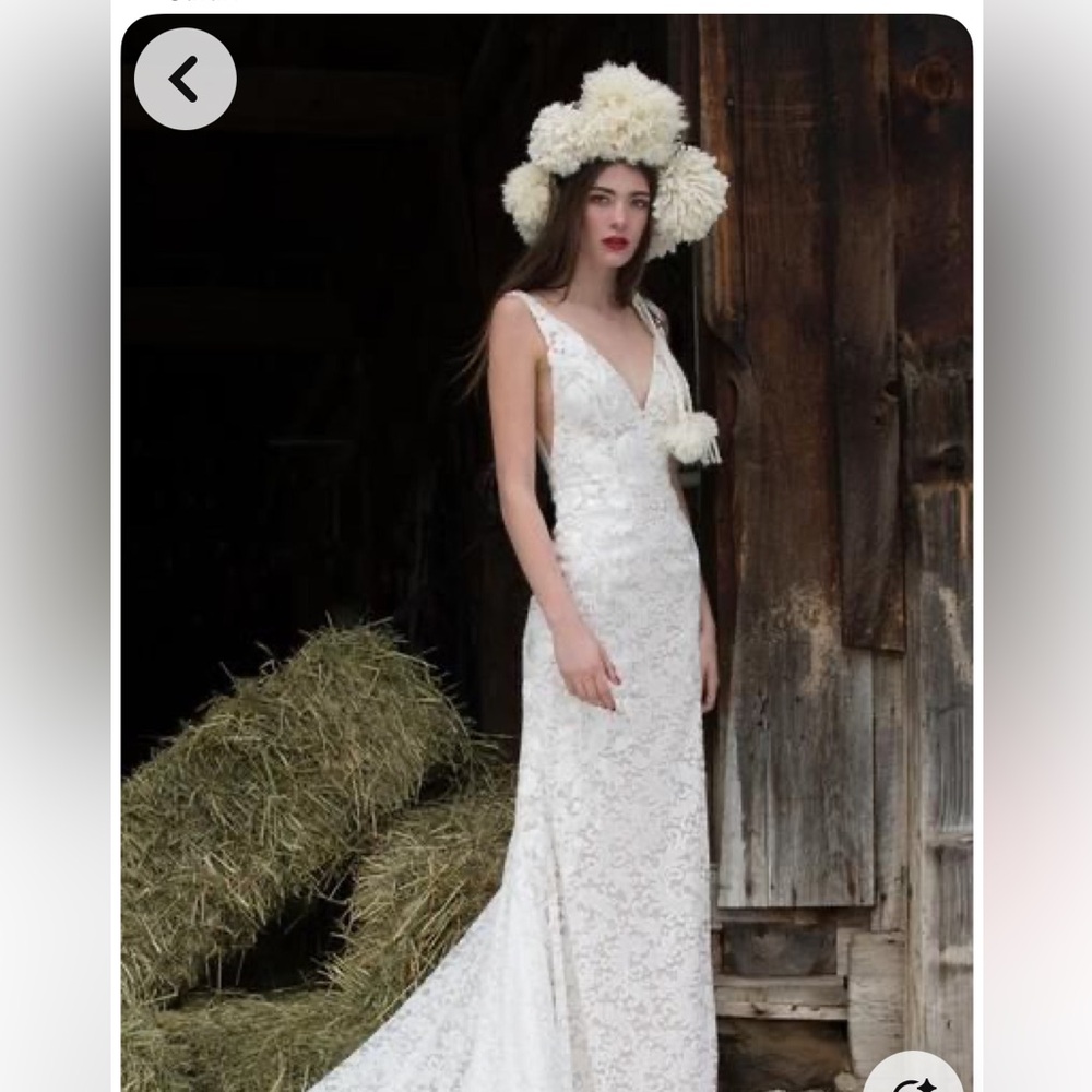 Willowby By Watters style 51104 Bluma V neckline fit and flare wedding dress.